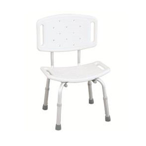 WILSON RF-820 REHA FUND Hvid badetaburet med udskring og rygln #1