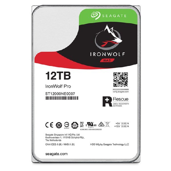 Seagate IronWolf Pro harddisk 12 TB 256 MB 3.5