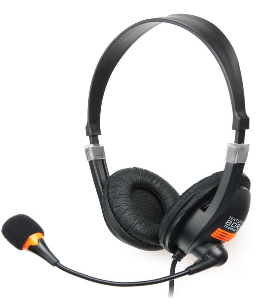 NATEC Drone Headset Ledningsfrt Opkald/musik Sort, Orange #1