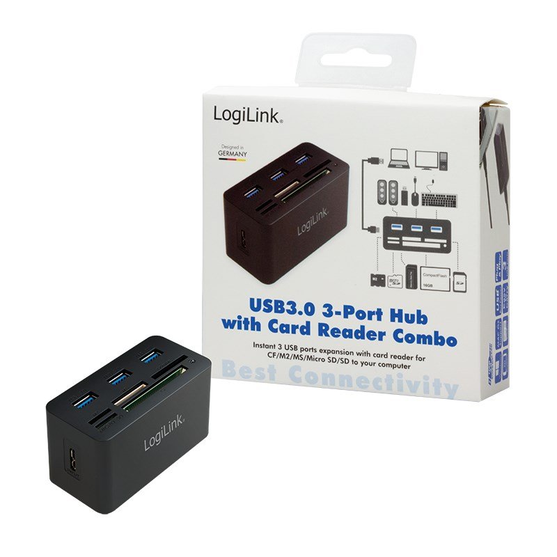 LogiLink CR0042 dockingstation Ledningsf�rt USB 3.2 Gen 1 (3.1 Gen 1) Type-A Sort #6