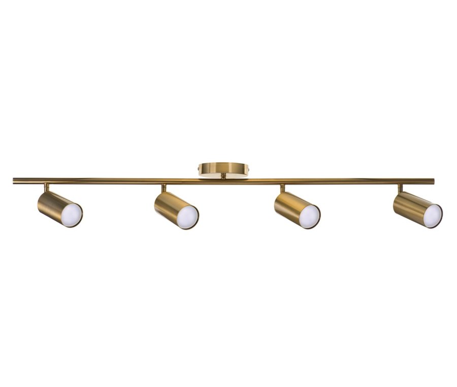Activejet firedobbelt guld loftslampe SPECTRA spot strip GU10 til stuen #1