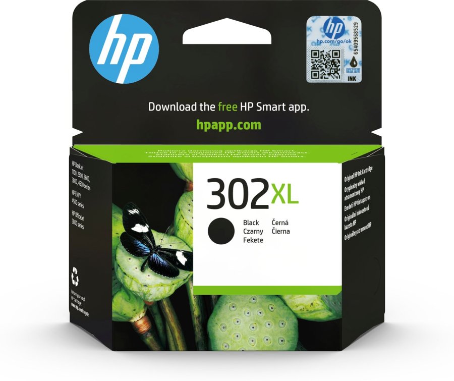 HP Original 302XL-blkpatron med hj kapacitet, sort #1