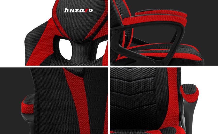 Huzaro FORCE 2.5 Red Mesh gaming-stol #10