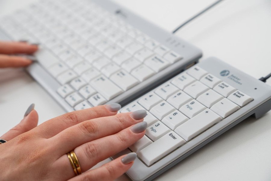 BakkerElkhuizen UltraBoard 955 V2 Numeric numerisk tastatur Laptop/PC USB M�rkegr�, Lys gr� #3