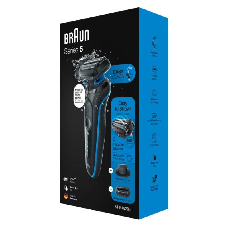 Braun Series 5 51-B1820s Folie shaver Sort, Bl� #8