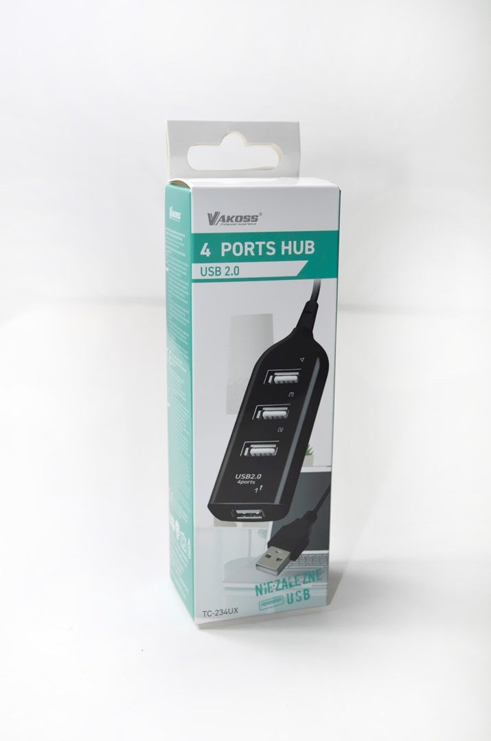 Vakoss TC-234UX interface hub USB 2.0 Sort #4