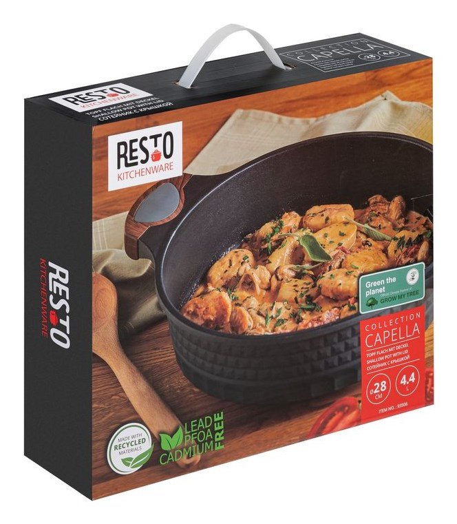 Resto Kitchenware 93506 sovsegryde 4,4 L Rund Sort, Tr #13