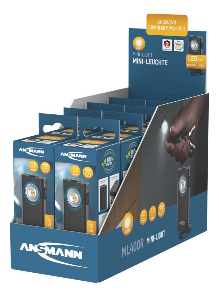 Ansmann ML400R Sort Nglering med lommelygte LED #16
