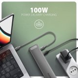Axagon HMC-10HLS dockingstation Ledningsfrt USB 3.2 Gen 1 (3.1 Gen 1) Type-C Sort, Gr #6