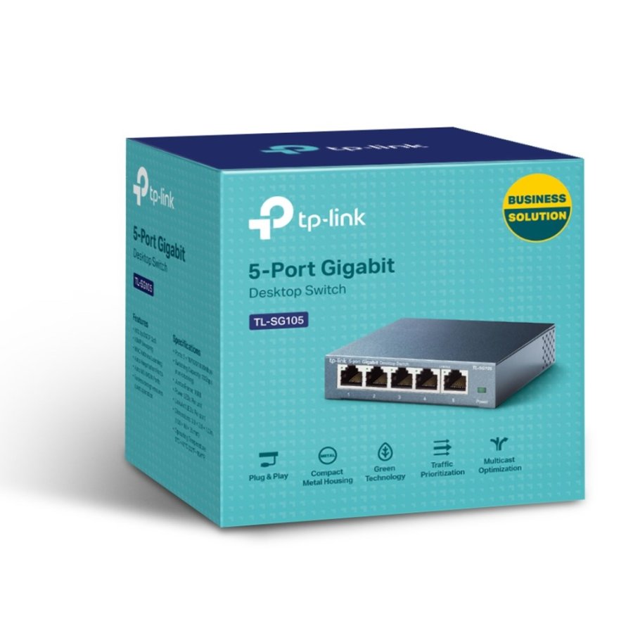 TP-Link TL-SG105 netv�rksswitch Ikke administreret L2 Gigabit Ethernet (10/100/1000) Sort #3
