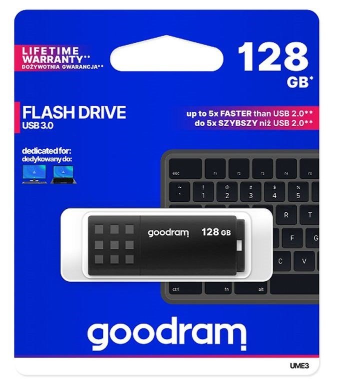 Goodram UME3 USB-flashdrev 128 GB USB Type-A 3.0 (3.1 Gen 1) Sort #1