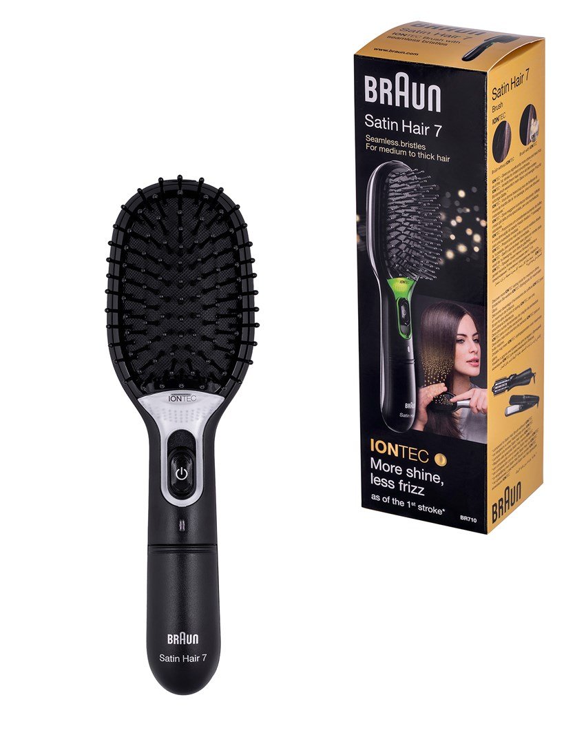 Braun Satin Hair 7 Voksen Paddle hrbrste Sort 1 stk #1