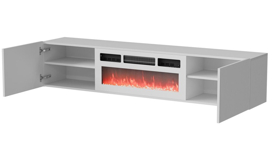 Cama RTV ROTA 183x35x37 hvid mat + hvid kaminplade #2