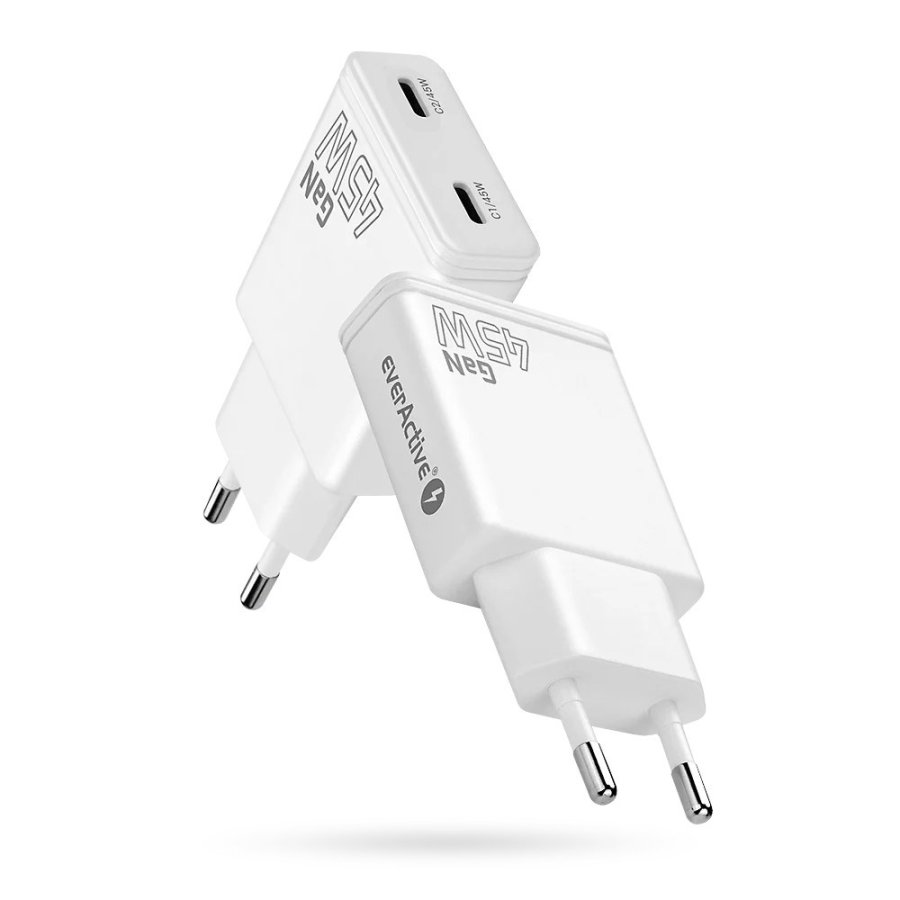 Charger GaN 2x USB-C Quick Charge 3.0 45W PD white #7