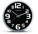 Esperanza EHC013K Wall Clock - Zurich - Black Kvartsur Oval Sort, Hvid #1