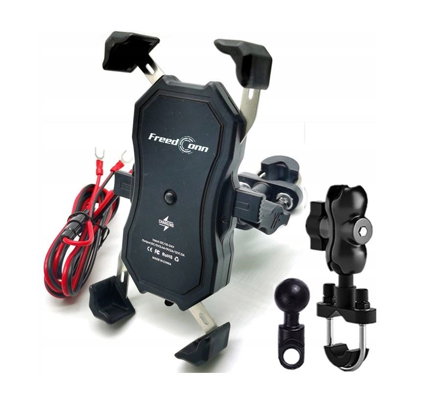 MOTORCYKEL TELEFONHOLDER FREEDCONN MC1W MED INDUKTIV OPLADER #2