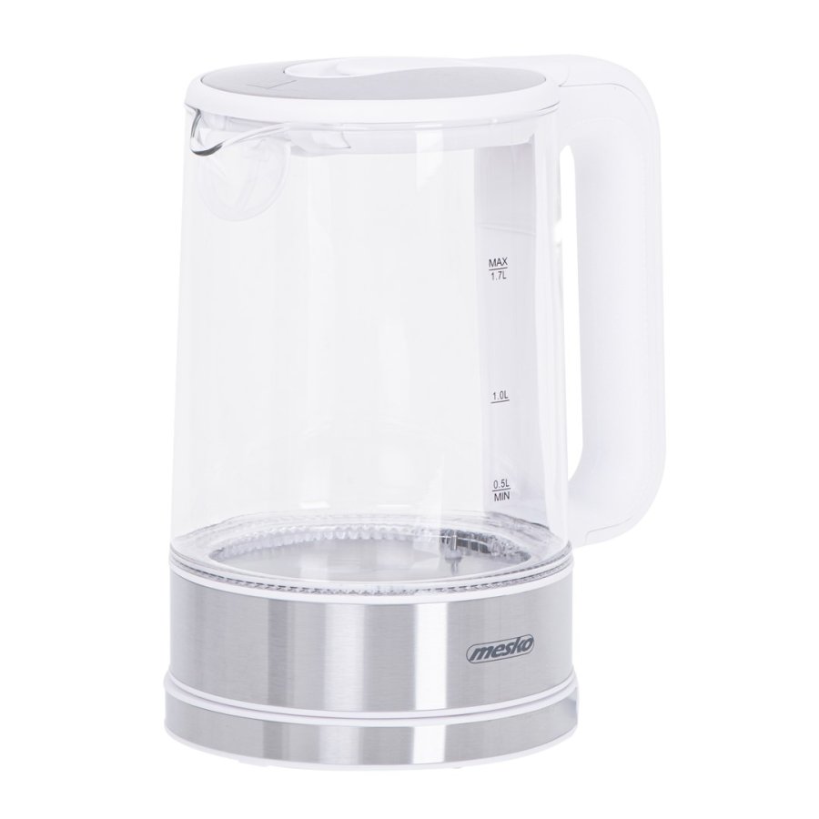 Mesko Home MS 1301W elkedel 1,7 L 2200 W Rustfrit stl, Transparent, Hvid #5