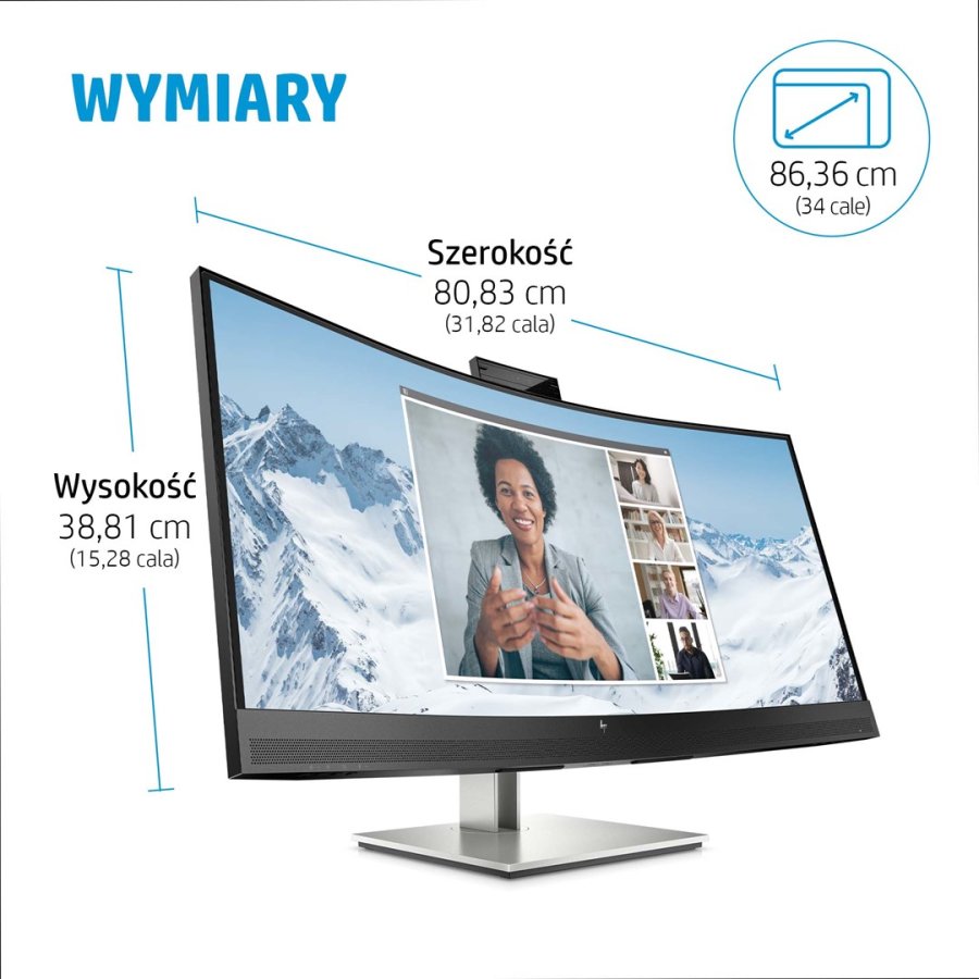 HP E34m G4 WQHD Kurvet USB-C-mdeskrm #10