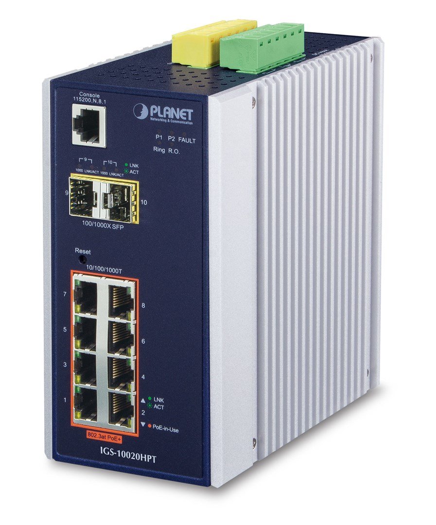 PLANET IGS-10020HPT network switch Managed L2+ Gigabit Ethernet (10/100/1000) Power over Ethernet (PoE) Black, White #1