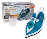 Esperanza EHI002 strygejern Dampstrygejern Keramisk strygesl Bl, Hvid 2200 W #4