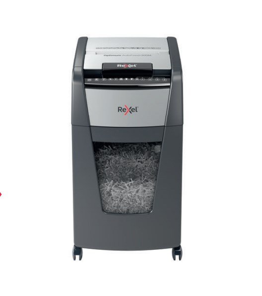 Rexel Optimum Auto+ 300X papirmakulator Mikromakulering Sort, Gr #1