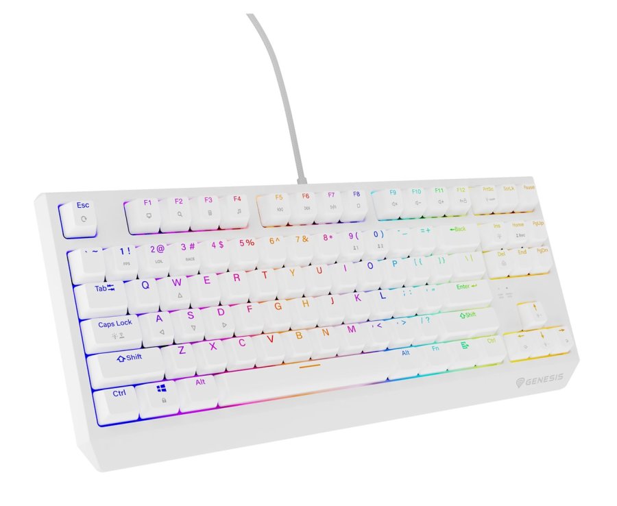 KLAWIATURA DLA GRACZY GENESIS THOR 230 TKL US RGB MECHANICZNA OUTEMU RED BIAA HOT SWAP #17