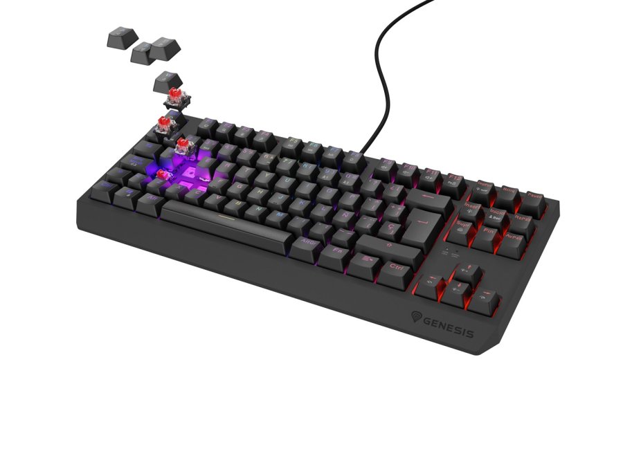 GENESIS Thor 230 TKL tastatur Spil USB QWERTY Spansk Sort #4