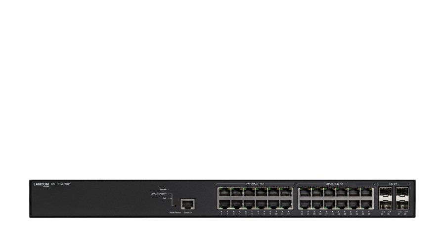 LANCOM GS-3628XUP L3 2.5G Ethernet (100/1000/2500) Str�m over Ethernet (PoE) 1U Sort #1