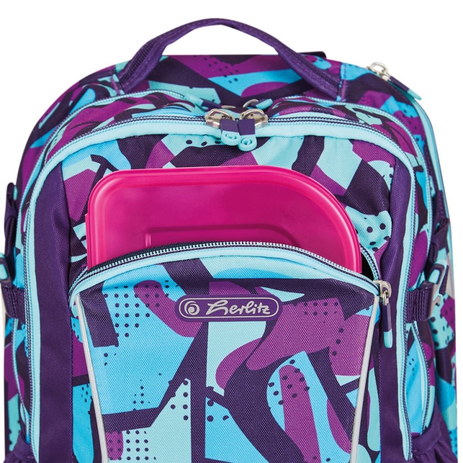Herlitz Ultimate CamoPurple rygs�k Skolerygs�k Bl�, Lilla Polyester #10