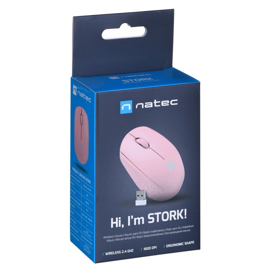 NATEC STORK mus Hjem Ambidextrous RF Wireless + USB Type-A Optisk 1600 dpi #7