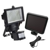 Solar LED projektr med bevgelsesdetektor Maclean Energy IP44, 6W, 360lm, 6000K kold hvid, batteri Li-ion 2400 mAh, 5.5V DC MCE442 #1