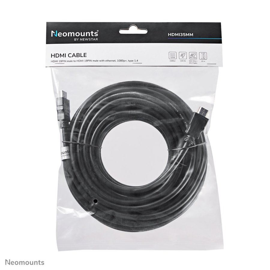 Neomounts HDMI35MM HDMI-kabel 10 m HDMI Type A (Standard) Sort #5