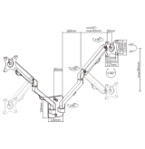Gembird MA-WA2-01 skrmbeslag og -stativer 68,6 cm (27