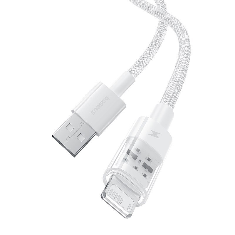 Baseus Gem USB til IP 2.4A hurtigopladningskabel 2 m Hvid #2