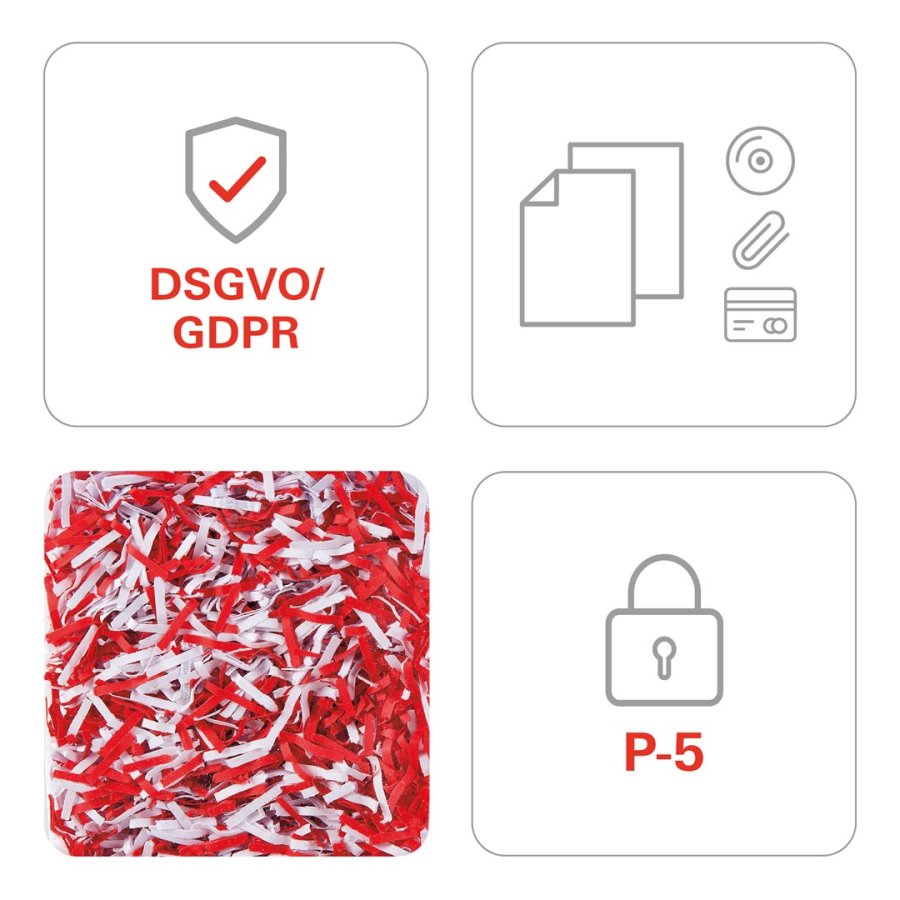 HSM shredstar X6pro dokument makulator, 2 x 15 mm + separat CD-skremekanisme #6
