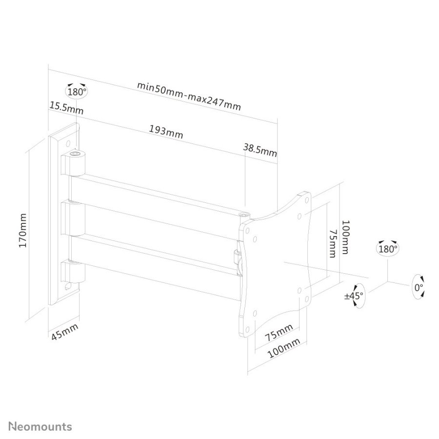 Neomounts FPMA-W820 tv-beslag 68,6 cm (27