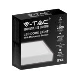 Plafond V-TAC VT-8624SW-SQ overflademonteret 24W LED IP44 30x30cm bevgelsesdetektor 4000K 2400lm (SKU 7667) Hvid #4