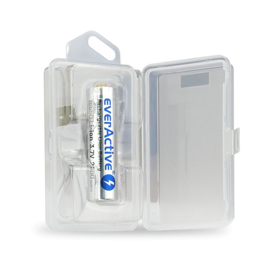 Batteri everActive 18650 3.7V Li-ion 2600mAh micro USB med beskyttelsesboks #4