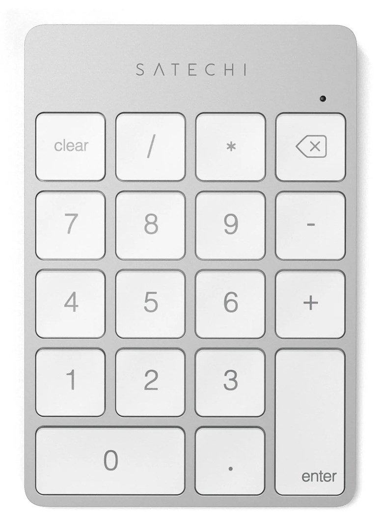 Satechi ALUMINUM RECHARGEABLE BT KEYPAD SILV. GR Numerisk Bluetooth S�lv #1