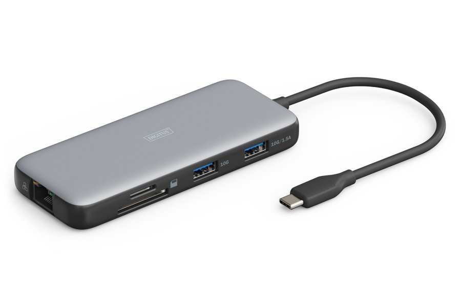 Digitus DA-70914 dockingstation Ledningsfrt USB 3.2 Gen 2 (3.1 Gen 2) Type-C Sort, Gr #1