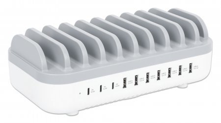 Manhattan 180856 ladestation organisator Desktop monteret Plast Hvid #3