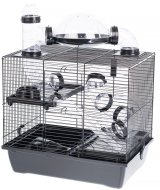 INTER-ZOO Rocky + Terrace black - bur til en hamster #1
