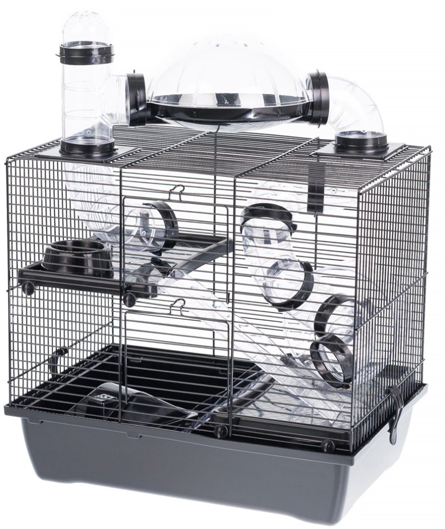 INTER-ZOO Rocky + Terrace black - bur til en hamster #1