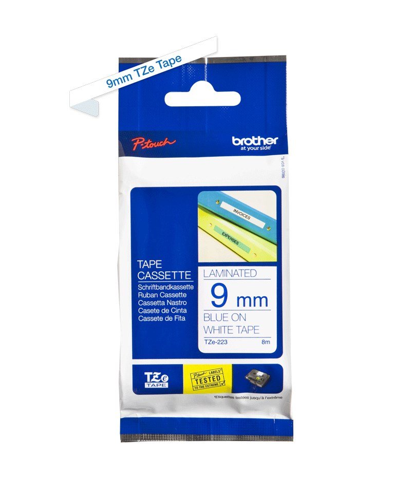 Brother TZE-223 etiketbnd Bl p hvid #4