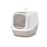 SAVIC Nestor Jumbo Hvid - Kaffebrun - lukket kattebakke - 66,5x48,5x46,5 cm - 1 stk. #1
