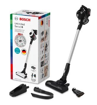 Bosch Serie 6 BBS611BSC stav stvsuger & elektrisk kost 2-i-1 stangstvsuger Batteri Dry Posels Sort 2,5 At #4