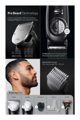 Braun BeardTrimmer 9 BT9421 sk�g trimmer Batteri 40 Sort #5