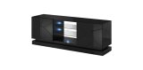 Cama QIU 160 CZARNY TV stativ & underholdningscenter 4 hylder #4