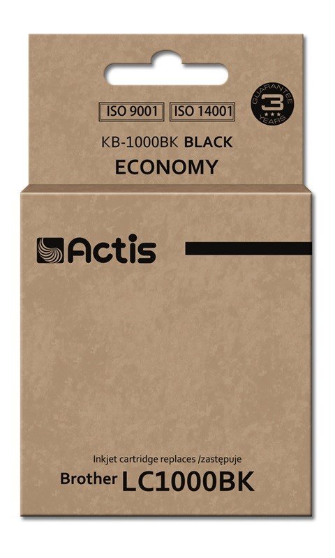 Actis KB-1000BK Blk (erstatning Brother LC1000BK/LC970BK; Standard; 36 ml; sort) #1