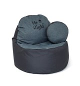 Puf GO GIFT Gr Grafit Oxford tejido antidesgarros 120 x 80 x 80 cm #1